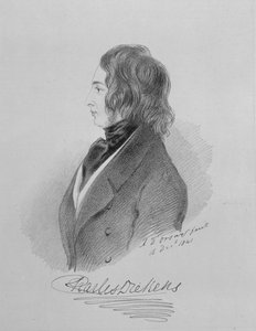 チャールズディケンズの肖像（1812-70）1841年12月16日（木炭） 作： Alfred d